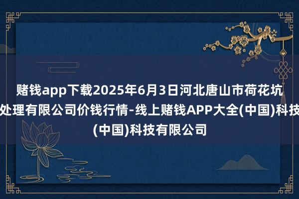赌钱app下载2025年6月3日河北唐山市荷花坑市集打算处理有限公司价钱行情-线上赌钱APP大全(中国)科技有限公司